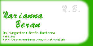 marianna beran business card